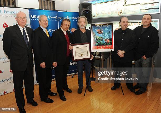 Of The T.J. Martell Foundation Peter Quinn, President of the Board at T.J. Martell Foundation Ron Hartenbaum, SIRIUS XM DJ Kid Leo, singer/musician...