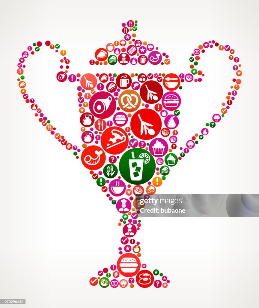 Trophy Food and Diet Vector Icon Background