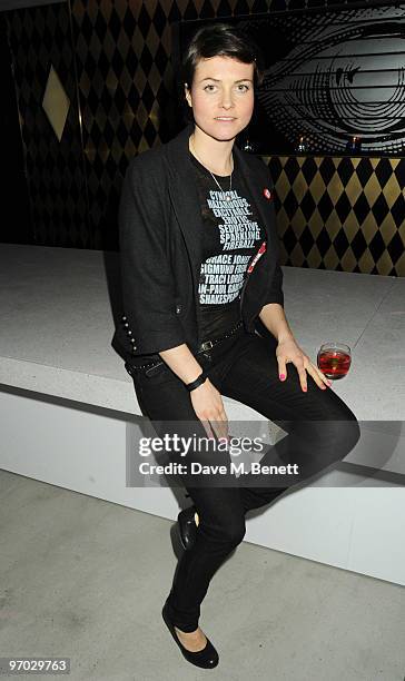 Holly Davidson attends the PlayStation 3 SingStar James Small menswear launch party, at Circus on February 24, 2010 in London, England.