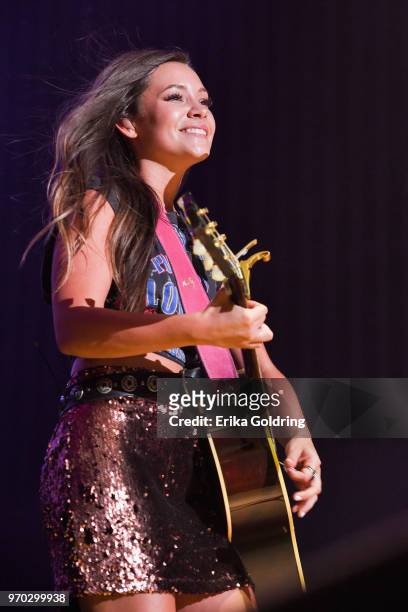 Taylor Dye of Maddie & Tae performs during the 2018 CMA Music festival at the on June 8, 2018 in