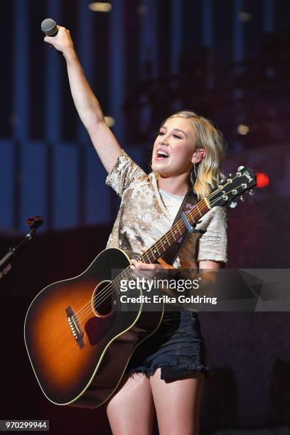 Madison Marlow of Maddie & Tae performs during the 2018 CMA Music festival at the on June 8, 2018 in