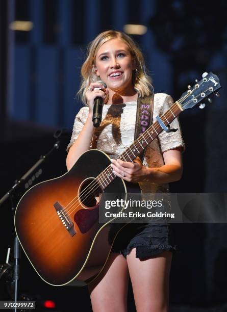 Madison Marlow of Maddie & Tae performs during the 2018 CMA Music festival at the on June 8, 2018 in