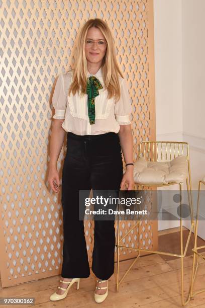 Edith Bowman attends the Moet Summer House on June 9, 2018 in London, England.