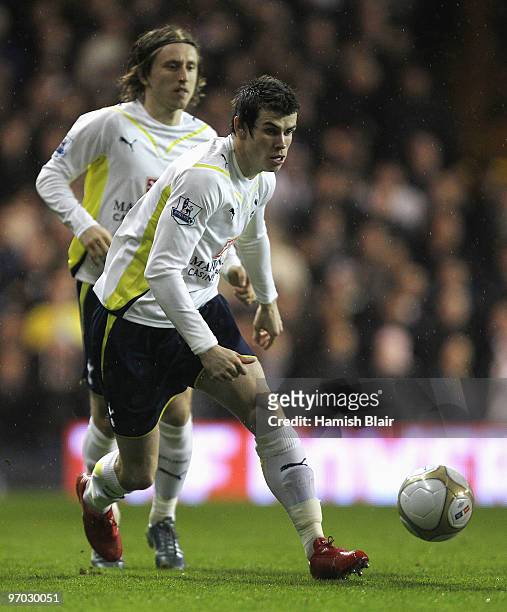 Gareth Bale of Tottenham in action during the FA Cup sponsored by E.ON 5th round replay match between Tottenham Hotspur and Bolton Wanderers at White...