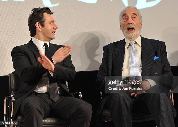 Michael Sheen and Christopher Lee attends Curiouser and Curiouser: The Genius of Alice In Wonderland, an evening celebrating Lewis Carrol's original...