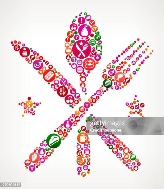 utensils food and diet vector icon background - pineapple pattern stock illustrations
