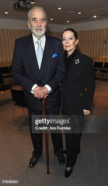 Christopher Lee and Gitte Lee attends Curiouser and Curiouser: The Genius of Alice In Wonderland, an evening celebrating Lewis Carrol's original...