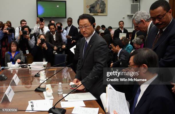 Toyota Motor Corporation President and CEO Akio Toyoda and Toyota Motor North America CEO Yoshimi Inaba conclude testimony before the House Oversight...