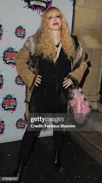 Courtney Love attends the Shockwaves NME Awards 2010 at Brixton Academy on February 24, 2010 in London, England.