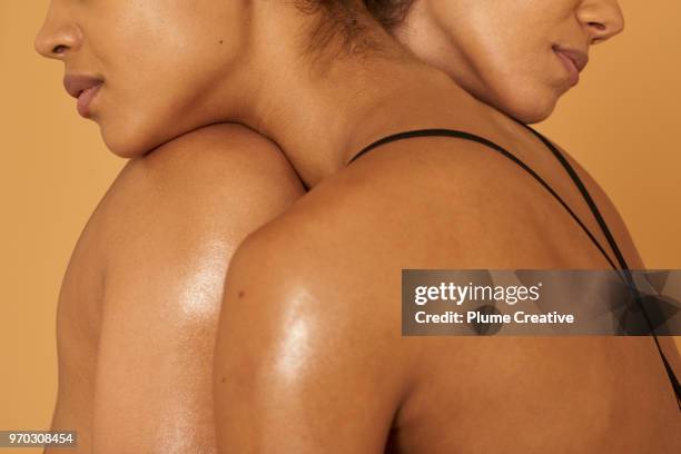 Close up of two women embracing