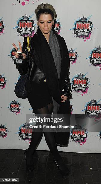 Pixie Geldof attends the Shockwaves NME Awards 2010 at Brixton Academy on February 24, 2010 in London, England.