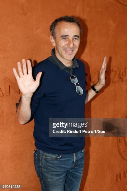 Humorist Elie Semoun attends the Women Final of the 2018 French Open - Day Fourteen at Roland Garros on June 9, 2018 in Paris, France.