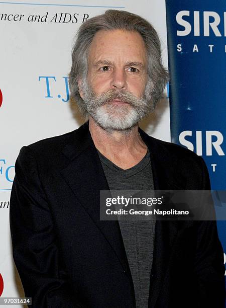 Musician Bob Weir attends the T.J. Martell Foundation's special commemorative plaque presentation at SIRIUS XM Studio on February 24, 2010 in New...