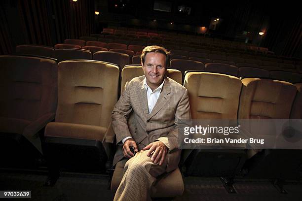 Television producer Mark Burnett is photographed for Los Angeles Times on August 5, 2009 at the Raleigh Studios Chaplin Theater in Los Angeles,...