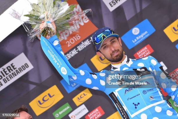 Arrival / Dario Cataldo of Italy and Astana Pro Team Polka Dot Mountain Jersey / Celebration / during the 70th Criterium du Dauphine 2018, Stage 6 a...