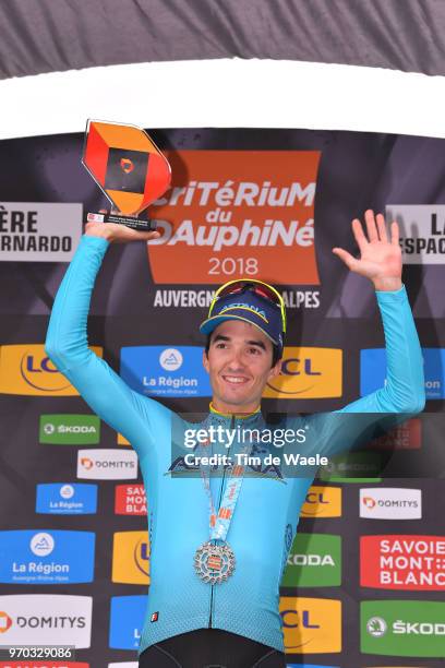 Podium / Pello Bilbao of Spain and Astana Pro Team / Celebration / Trophy / during the 70th Criterium du Dauphine 2018, Stage 6 a 110km stage from...