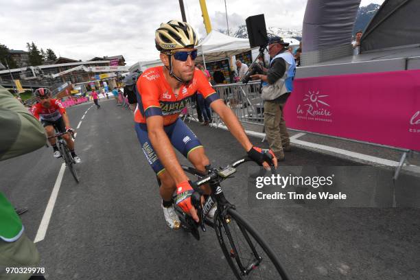 Arrival / Vincenzo Nibali of Italy and Bahrain Merida Pro Team / during the 70th Criterium du Dauphine 2018, Stage 6 a 110km stage from Frontenex to...