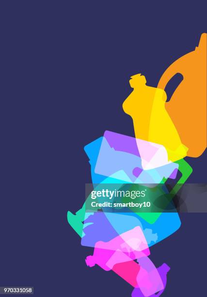 cleaning products - plastic sheet stock illustrations
