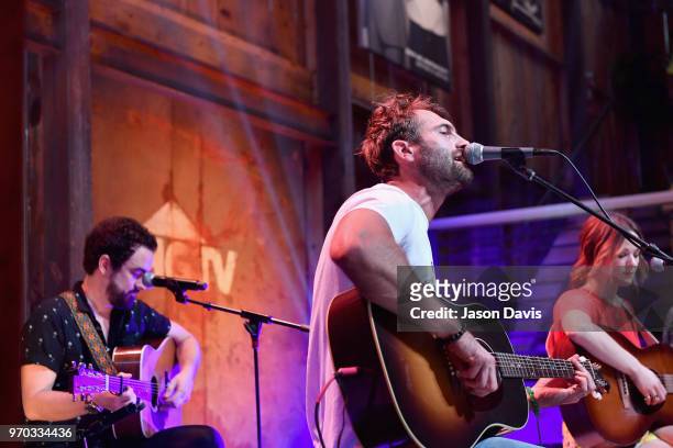Songwriter Ryan Hurd performs onstage for the ASCAP Writers Round in the HGTV Lodge at CMA Music Fest on June 8, 2018 in Nashville, Tennessee.