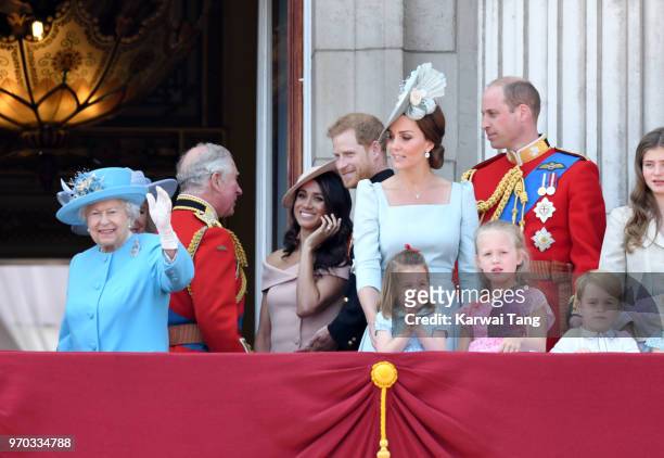 Queen Elizabeth II, Prince Charles, Prince of Wales, Meghan, Duchess of Sussex, Prince Harry, Duke of Sussex, Catherine, Duchess of Cambridge, Prince...