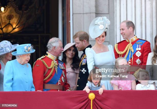 Queen Elizabeth II, Prince Charles, Prince of Wales, Meghan, Duchess of Sussex, Prince Harry, Duke of Sussex, Catherine, Duchess of Cambridge,...