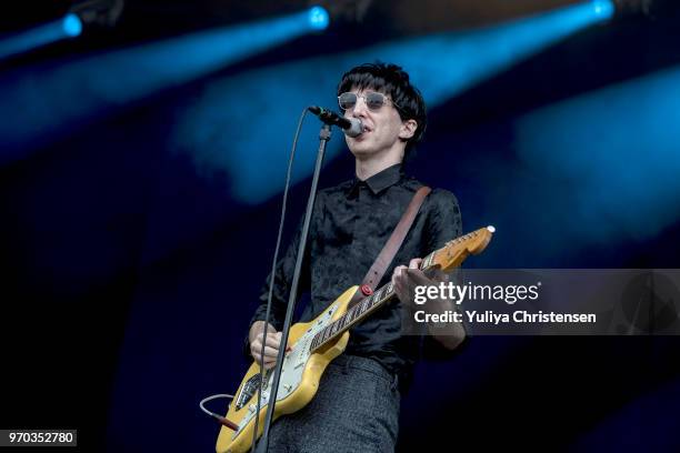 Musician Bradford Cox of Deerhunter performs onstage at the Northside Festival on June 9, 2018 in Aarhus, Denmark.