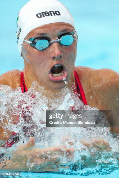 Katinka Hosszu of Hungary competes during the 200m 4 Nages during the Mare Nostrum 2018 on June 9, 2018 in Canet-en-Roussillon, France.