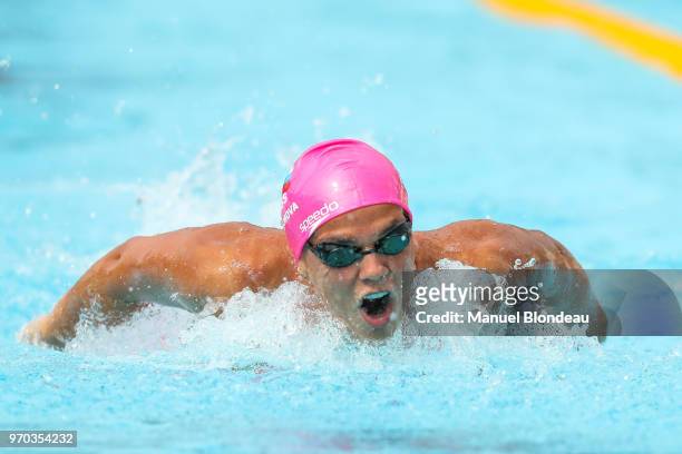 Yuliya Efimova of Russia competes during the 200m 4 Nages during the Mare Nostrum 2018 on June 9, 2018 in Canet-en-Roussillon, France.