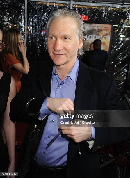 Comedian Bill Maher arrives at HBO's premiere of "The Pacific" held at Grauman's Chinese Theatre on February 24, 2010 in Hollywood, California.