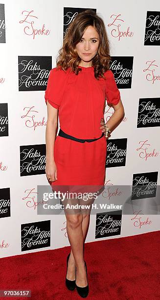 Actress Rose Byrne attends the Z SPOKE by Zac Posen launch party at Saks Fifth Avenue on February 24, 2010 in New York City.