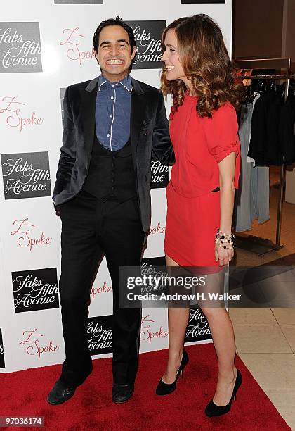 Fashion designer Zac Posen and actress Rose Byrne attend the Z SPOKE by Zac Posen launch party at Saks Fifth Avenue on February 24, 2010 in New York...