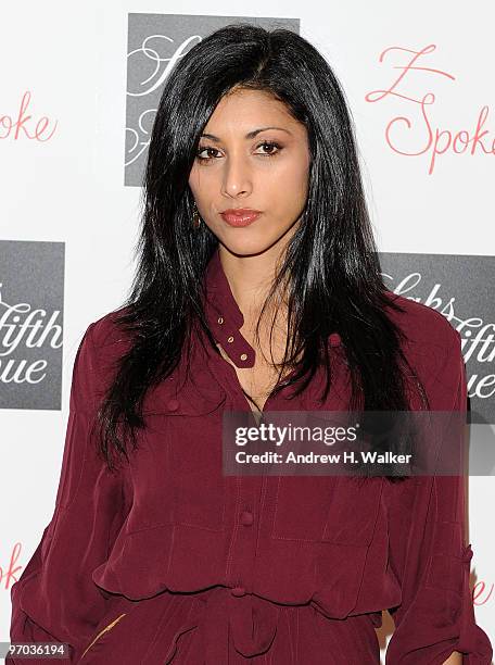 Actress Reshma Shetty attends the Z SPOKE by Zac Posen launch party at Saks Fifth Avenue on February 24, 2010 in New York City.