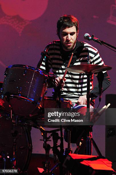 Chris Cester of Jet performs during the medal ceremony on day 13 of the Vancouver 2010 Winter Olympics at Whistler Medals Plaza on February 24, 2010...