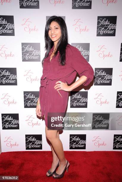 Actress Reshma Shetty attends the Z SPOKE by Zac Posen launch party at Saks Fifth Avenue on February 24, 2010 in New York City.