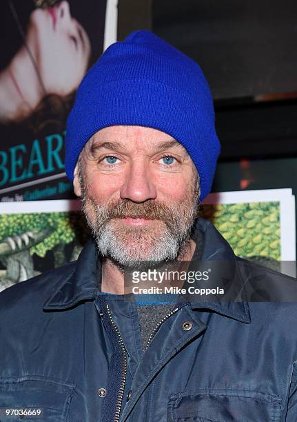 Musician Michael Stipe attends a special screening of "Tell Them Anything You Want" at the IFC Center on February 24, 2010 in New York City.