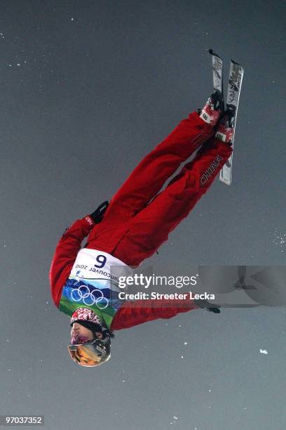 Cheng Shuang of China competes during the freestyle skiing ladies' aerials final on day 13 of the Vancouver 2010 Winter Olympics at Cypress Mountain...