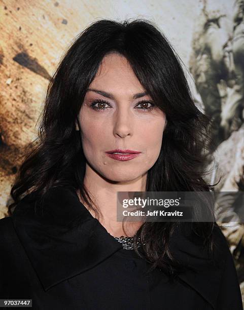 Actress Michelle Forbes arrives at HBO's premiere of "The Pacific" held at Grauman's Chinese Theatre on February 24, 2010 in Hollywood, California.