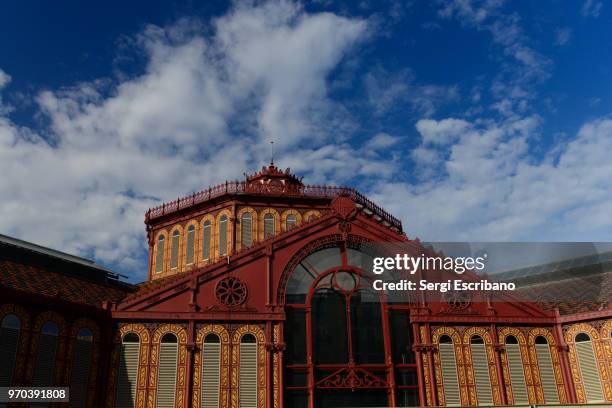exterior view of the sant antoni market - sant antoni stock pictures, royalty-free photos & images