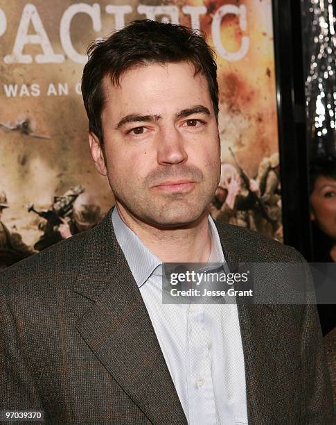 Actor Ron Livingston arrives to HBO's premiere of "The Pacific" at Grauman's Chinese Theatre on February 24, 2010 in Los Angeles, California.