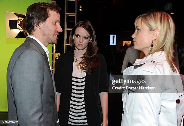 Director Breck Eisner, actress Danielle Panabaker, and actress Radha Mitchell attend the Overture screening of "The Crazies" after party held at KCET...
