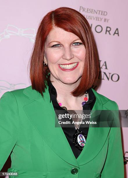 Actress Kate Flannery attends the launch of Tarina Tarantino's new cosmetics collection 'Tarina Tarantino Beauty' presented exclusively at Sephora on...