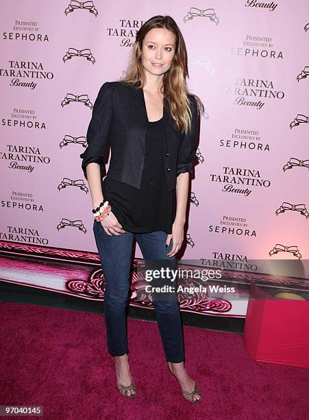 Actress Summer Glau attends the launch of Tarina Tarantino's new cosmetics collection 'Tarina Tarantino Beauty' presented exclusively at Sephora on...