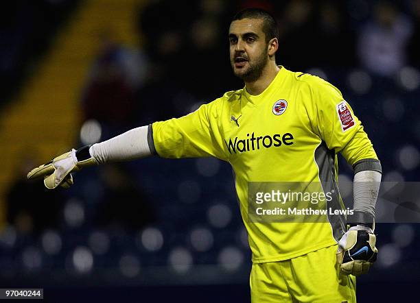 Adam Federici of Reading in action during the FA Cup sponsored by E.on 5th Round Replay match between West Bromwich Albion and Reading at The...