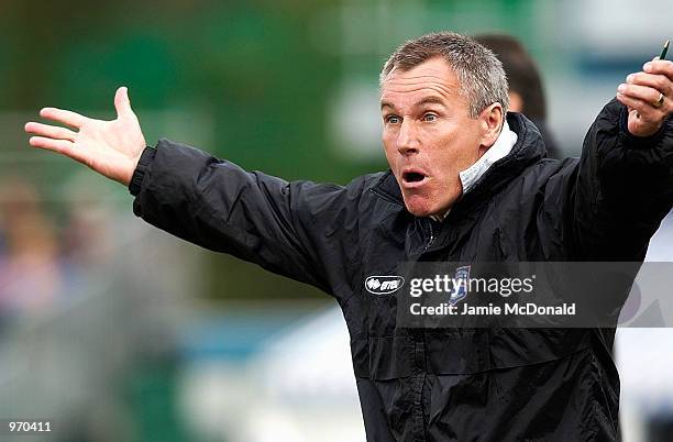 Brighton & Hove Albion manager Peter Taylor loses his cool during the Nationwide League Division Two match between Brighton & Hove Albion and Swindon...