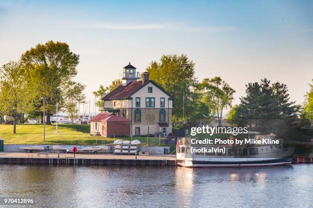 michigan city indiana lighthouse - michigan city indiana stock pictures, royalty-free photos & images