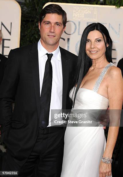 Actor Matthew Fox and wife Margherita Ronchi attends the 67th Annual Golden Globes Awards at The Beverly Hilton Hotel on January 17, 2010 in Beverly...