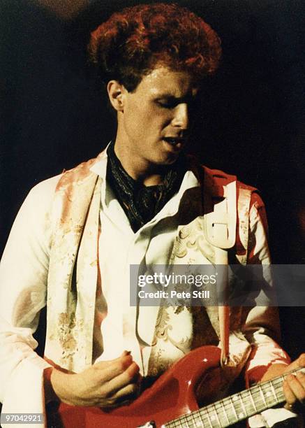 Gary Kemp of Spandau Ballet performs on stage on the 'Parade' tour at Wembley Arena on December 8th, 1984 in London, England.