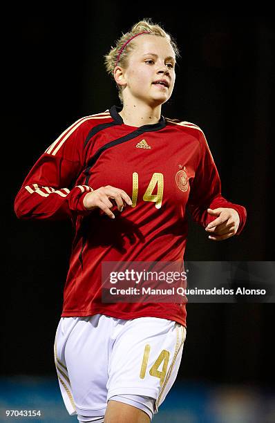 Laura Brosius of Germany looks on during the Women«s international friendly match between Germany and USA on February 24, 2010 in La Manga, Spain....