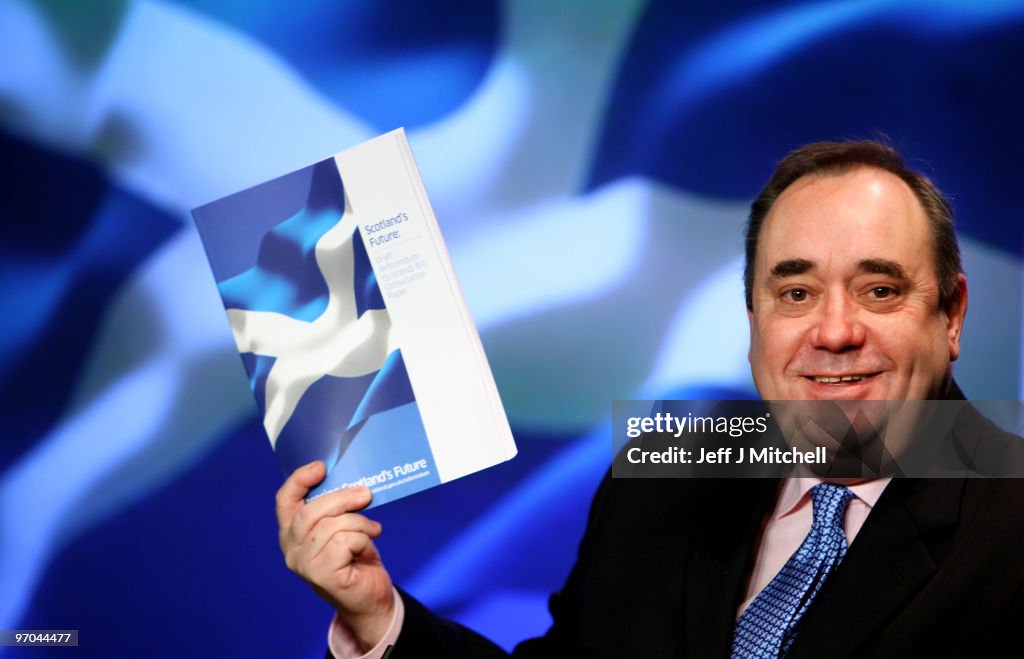 Alex Salmond Launches A Draft Referendum Bill On Scottish Independence