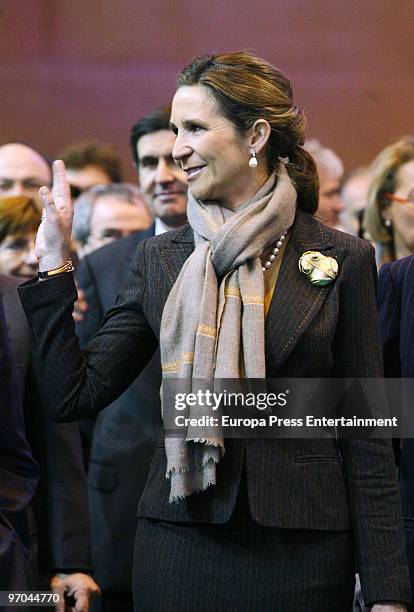 Princess Elena of Spain attends the opening of the 'XVIII edition of the International Students and Study Centers Fair' on February 25, 2010 in...